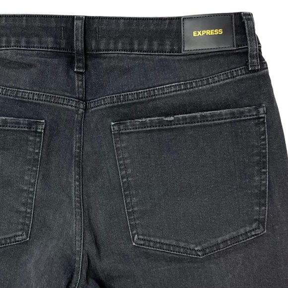 Express Boyfriend Mid Rise Ankle Jeans Distressed Size 10 - Picture 6 of 11